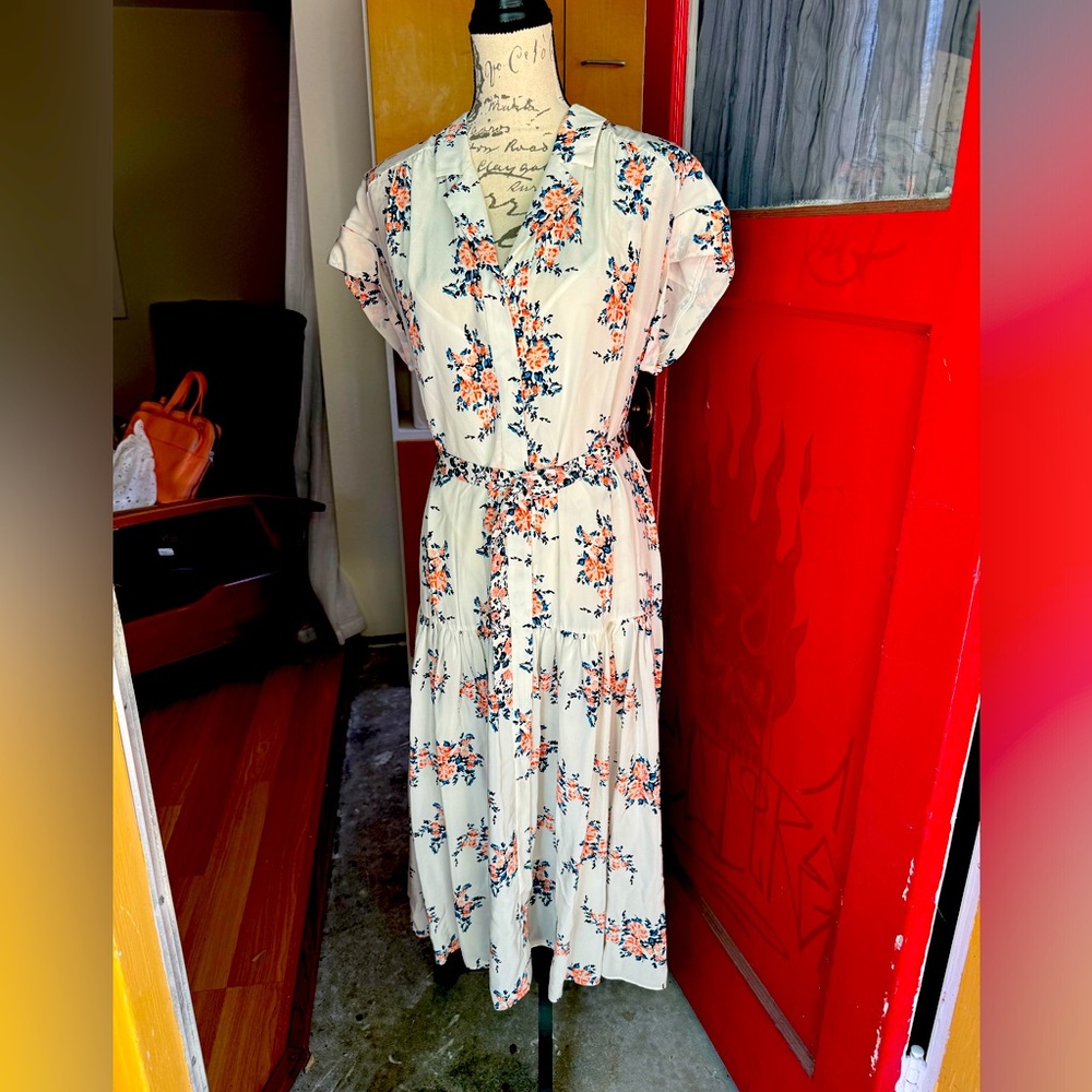 Veronica Beard silk floral dress size 8